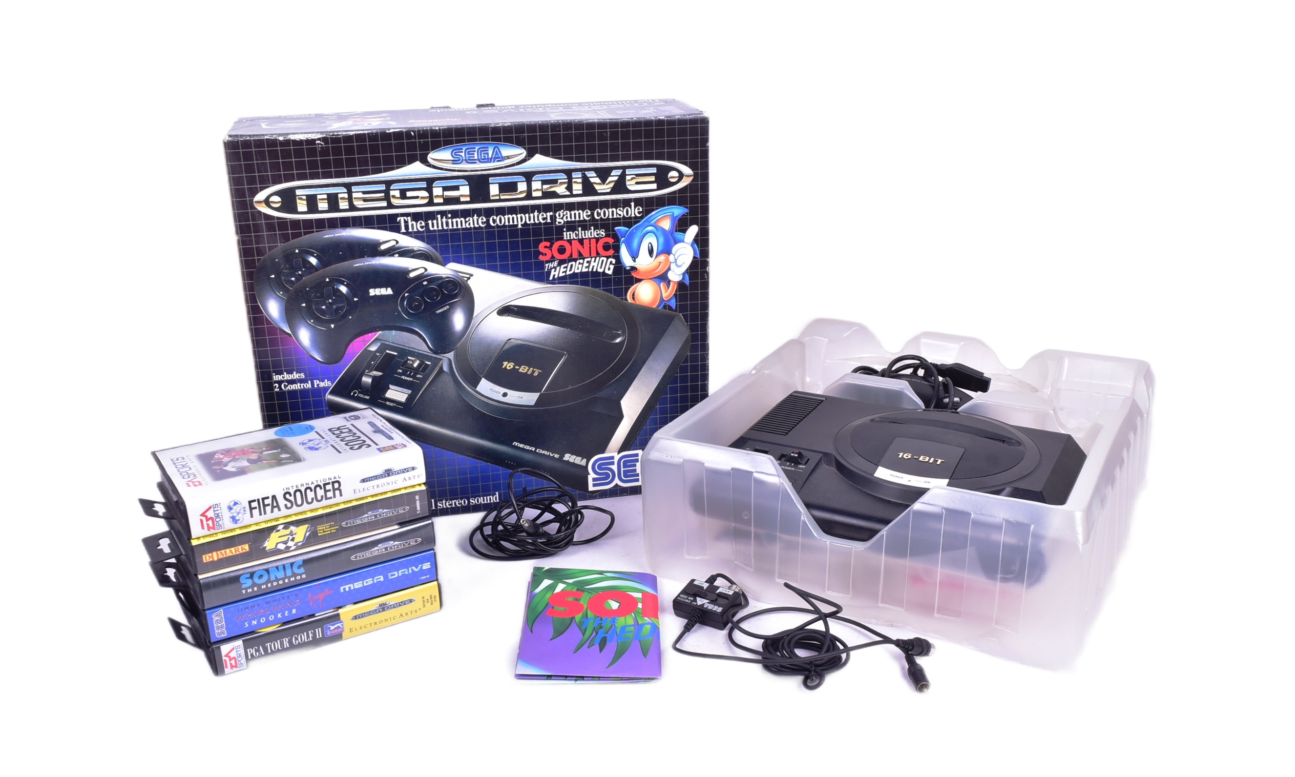 RETRO GAMING - SEGA MEGA DRIVE 16-BIT CONSOLE + GAMES