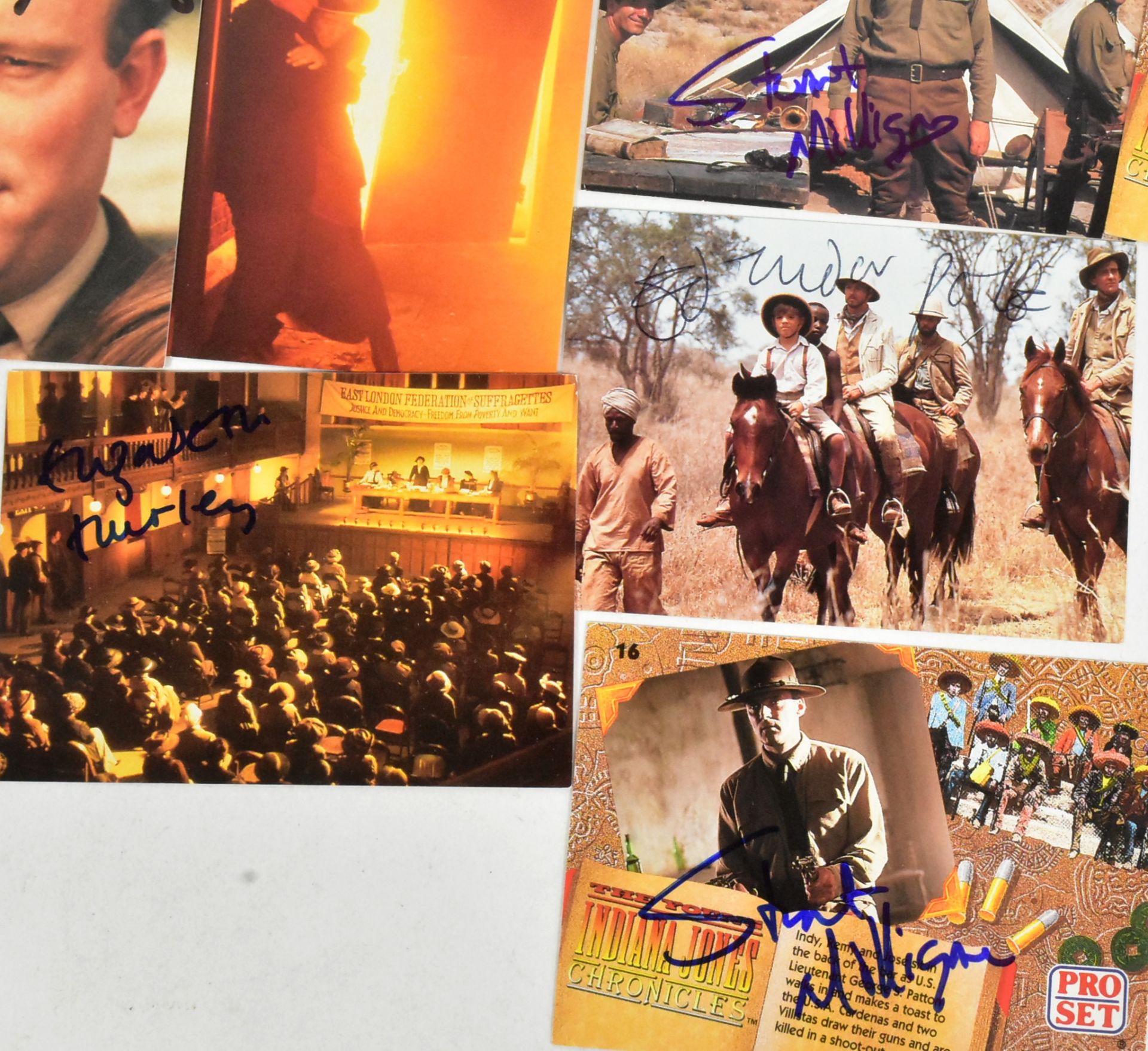 INDIANA JONES - THE YOUNG INDIANA JONES CHRONICLES SIGNED CARDS - Image 4 of 5