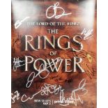 THE RINGS OF POWER - CAST SIGNED 11X14" POSTER - AFTAL