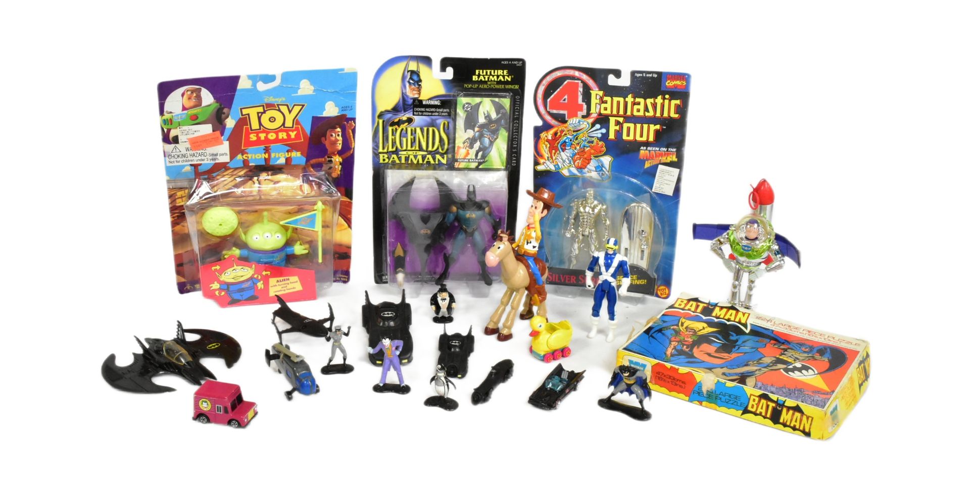 ACTION FIGURES - BATMAN - FANTASTIC FOUR & TOY STORY