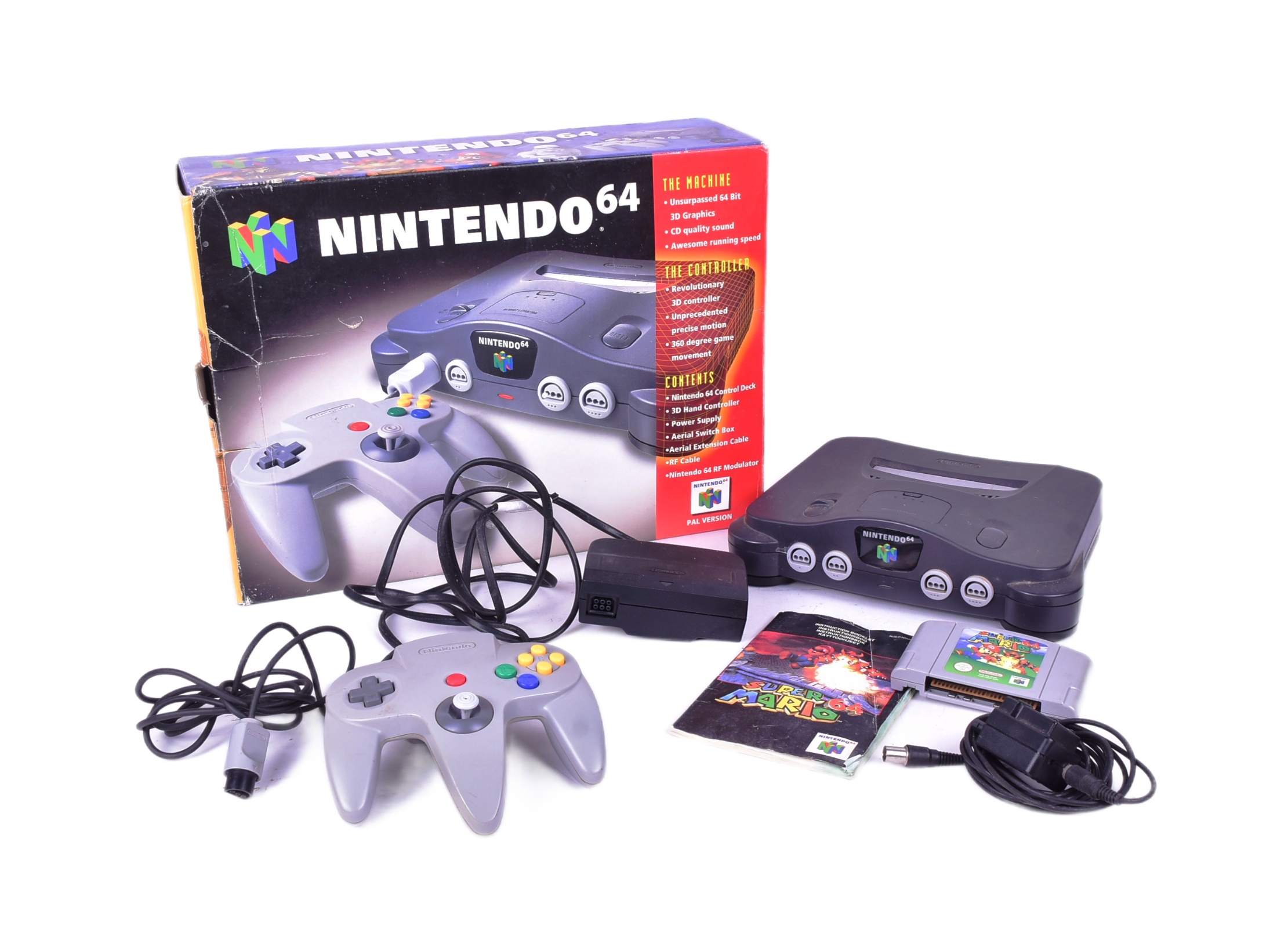 RETRO GAMING - VINTAGE NINTENDO 64 WITH MARIO 64 GAME