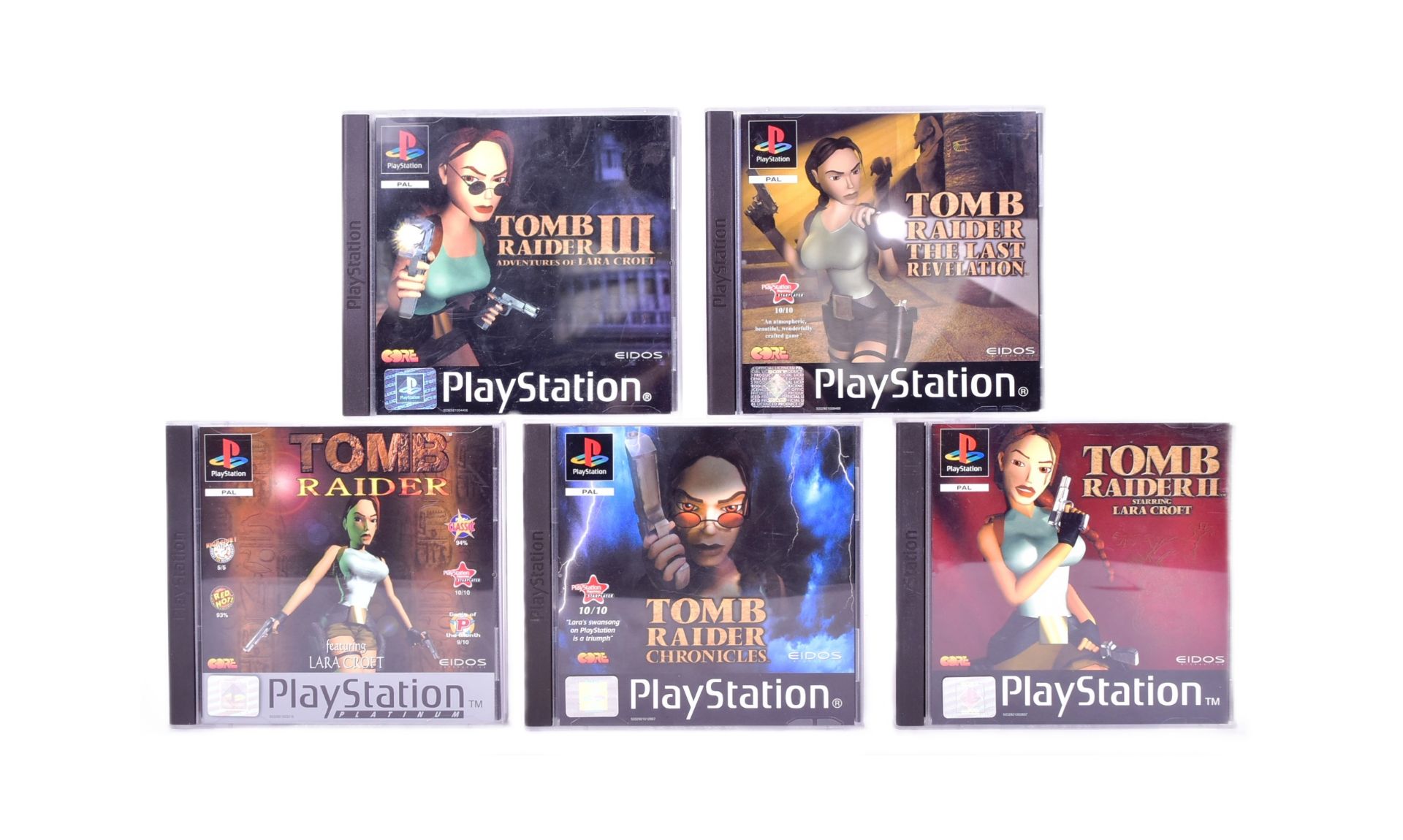 RETRO GAMING - PLAYSTATION ONE - X5 TOMB RAIDER GAMES