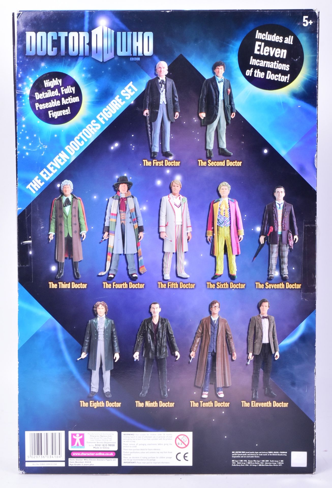 DOCTOR WHO - CHARACTER OPTIONS - ELEVEN DOCTOR FIGURE SET - Image 6 of 6