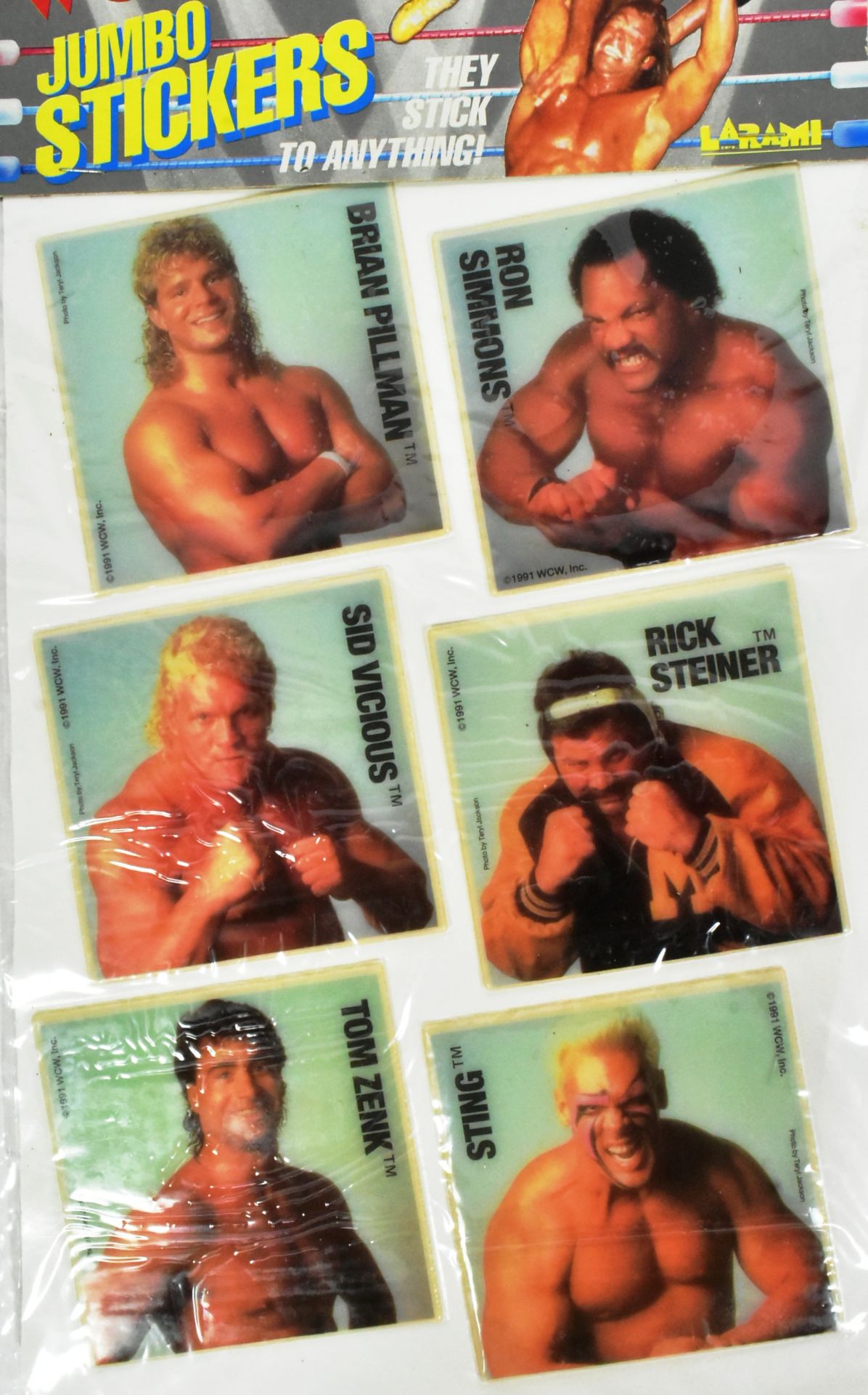 VINTAGE WORLD CHAMPIONSHIP WRESTLING STICKERS - Image 2 of 4