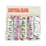 STAYING ALIVE (1983) - VINTAGE SHOP DISPLAY PIN BADGES