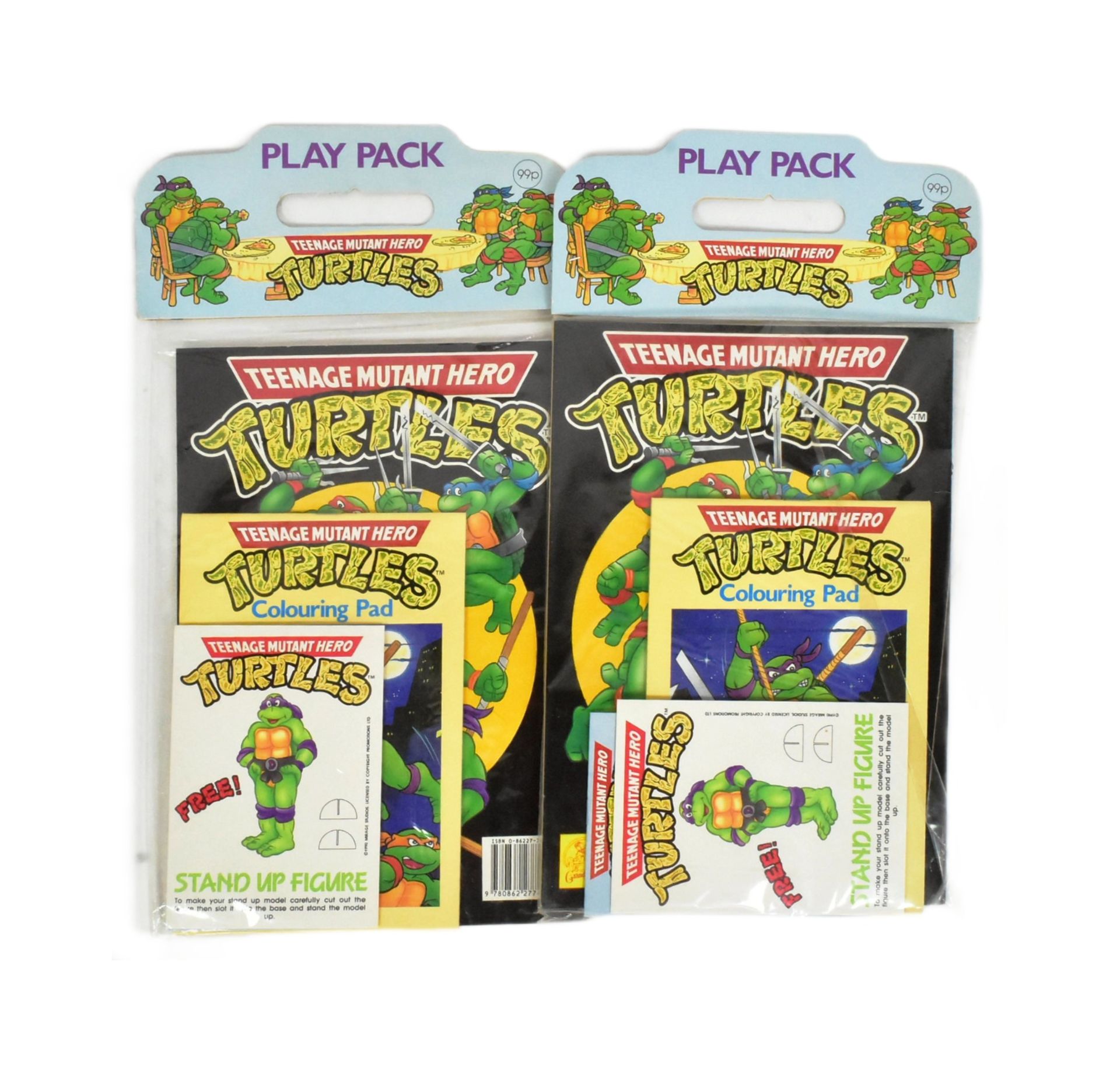 TEENAGE MUTANT HERO TURTLES - VINTAGE 1989 PLAY PACK SETS