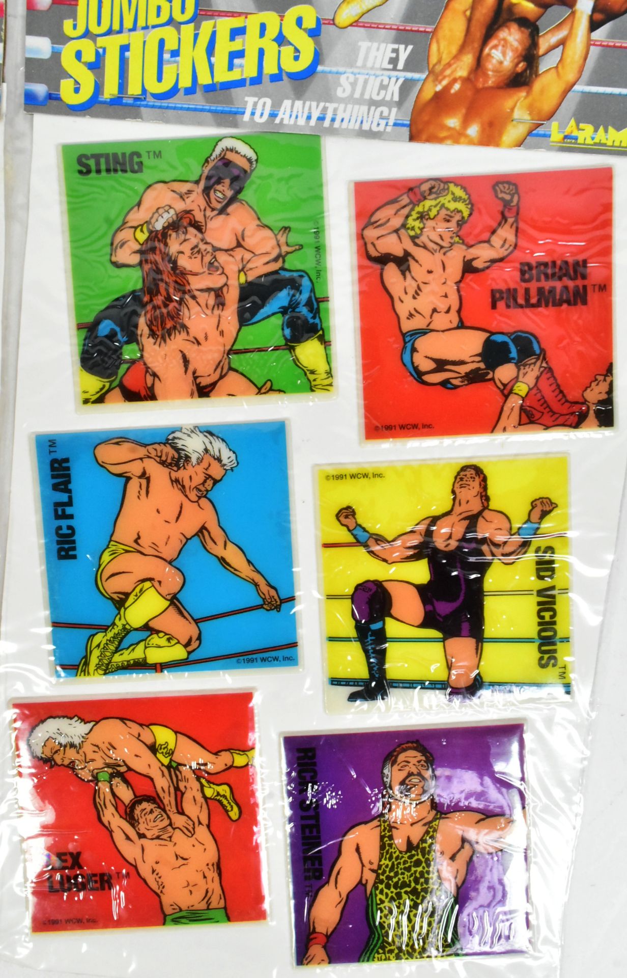 VINTAGE WORLD CHAMPIONSHIP WRESTLING STICKERS - Image 3 of 4