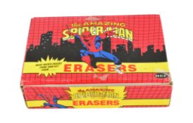 SPIDER MAN - VINTAGE COUNTER TOP DISPLAY BOXES - SPIDERMAN ERASERS