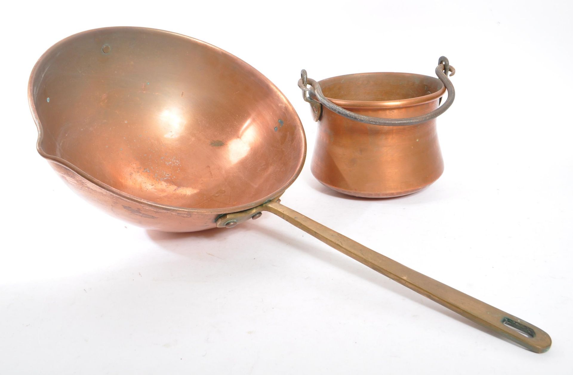 EARLY 20TH CENTURY MIDDLE EASTERN COPPER COOKING PAN / WOK - Bild 4 aus 5
