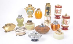 COLLECTION OF 20TH CENTURY TABLE LIGHTERS