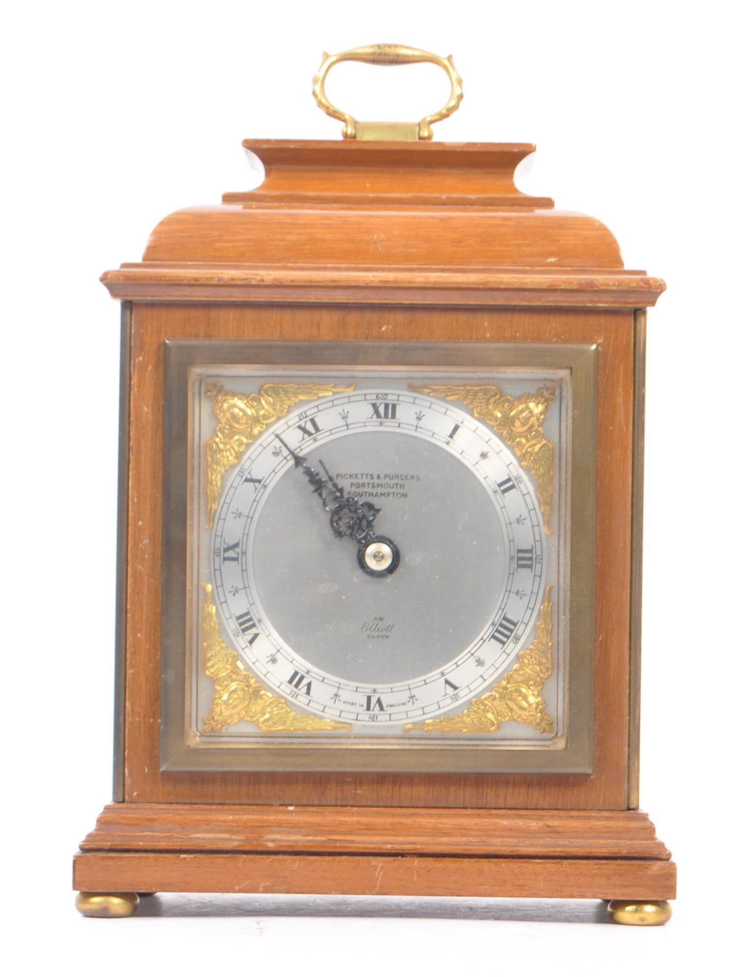 ELLIOTT - 20TH CENTURY OAK CASED MANTLE CLOCK