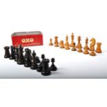 20TH CENTURY HAND CARVED WOODEN CHESS SET