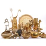 COLLECTION OF BRASS ITEMS TO INCLUDE A ROASTING SPIT JACK