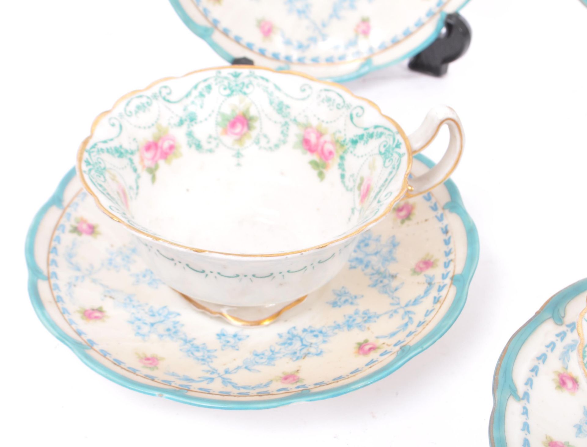 THREE EARLY 20TH CENTURY ROYAL DOULTON TEACUP & SAUCER - Image 3 of 5
