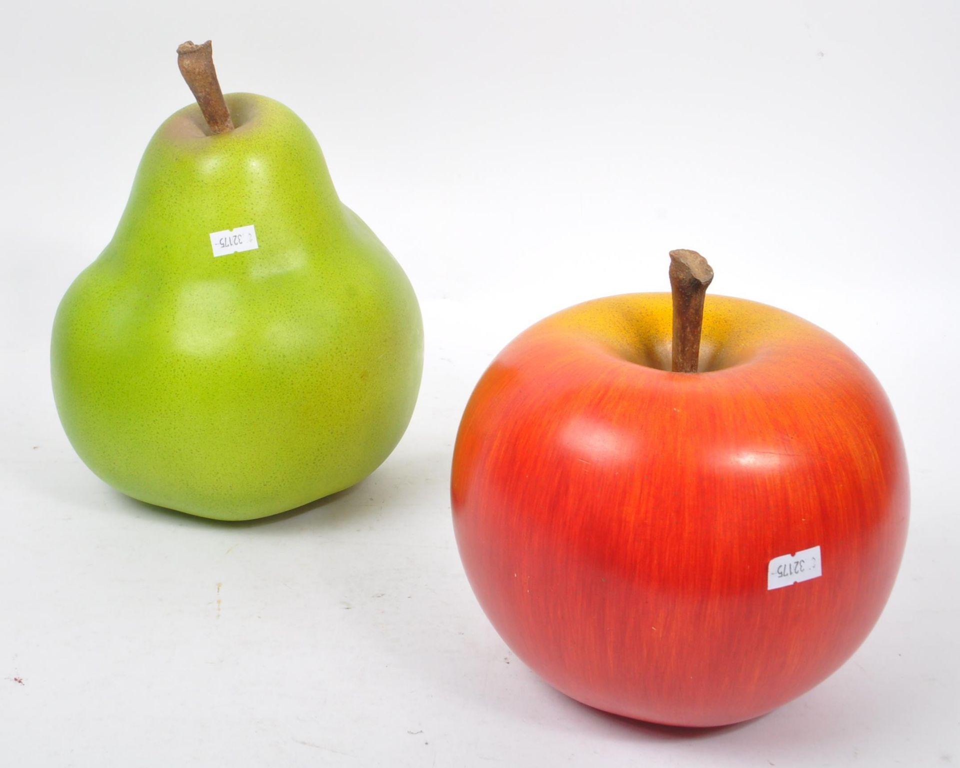 TWO OVERSIZED CERAMIC FRUIT SCULPTURES - Image 3 of 9