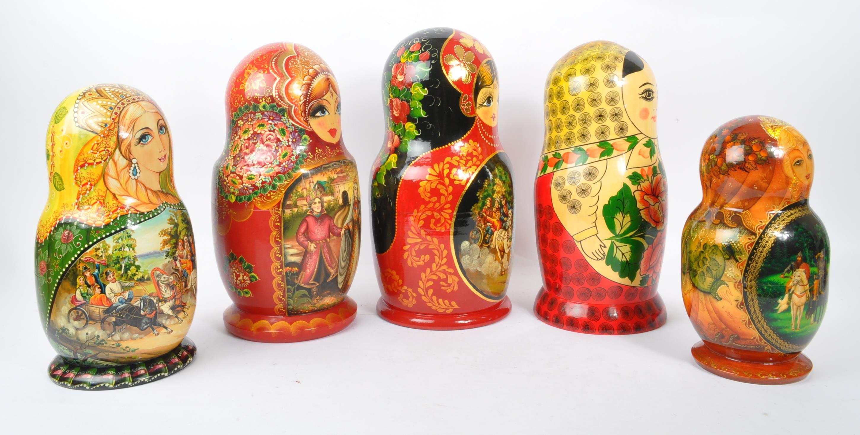 COLLECTION OF 20TH CENTURY USSR MATRYOSHKA RUSSIAN DOLLS - Image 6 of 9