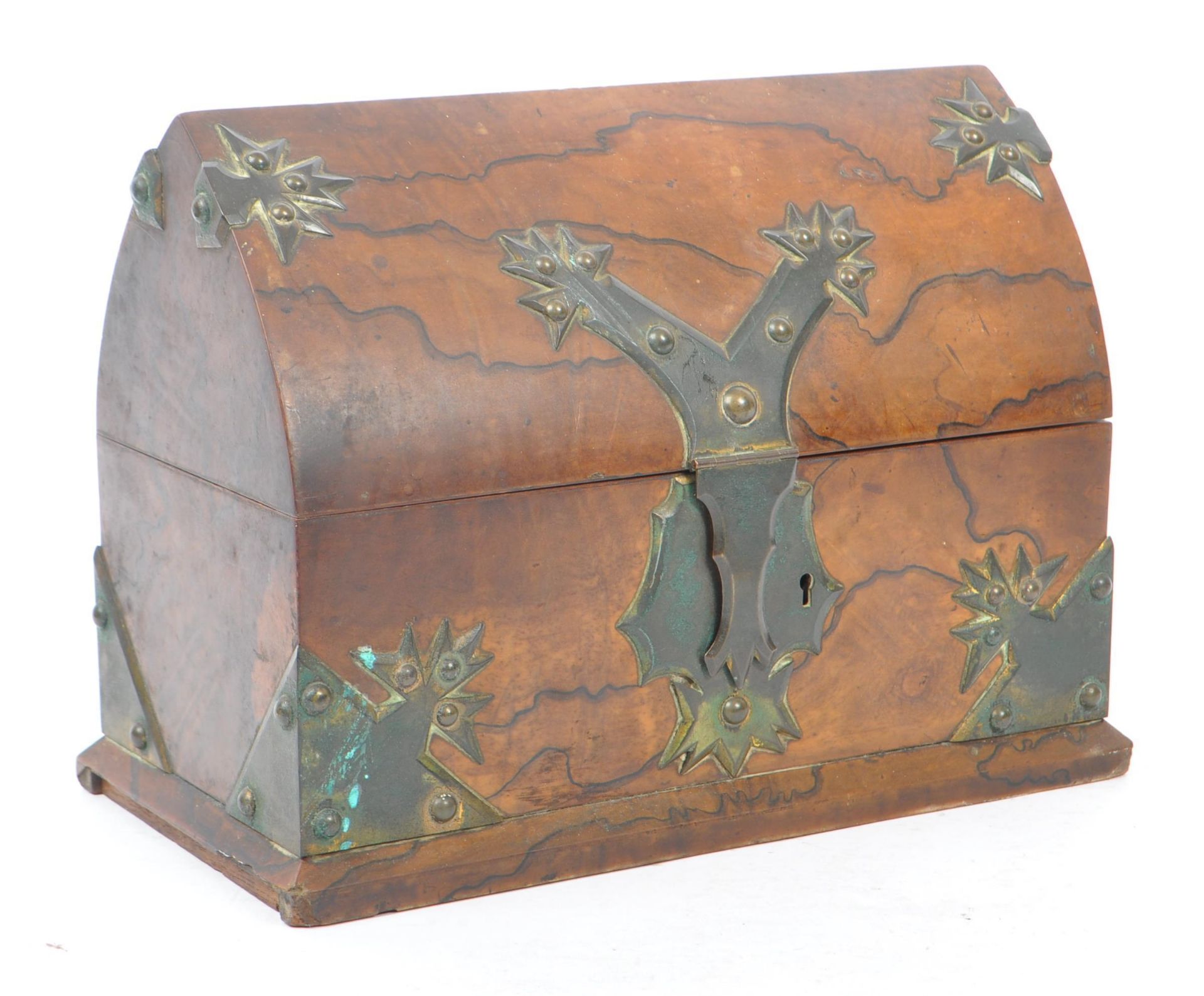 EARLY 20TH CENTURY INLAID TRAY WITH GOTHIC BOX - Image 5 of 9