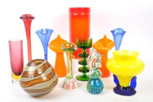 COLLECTION OF MID CENTURY STUDIO ART GLASS