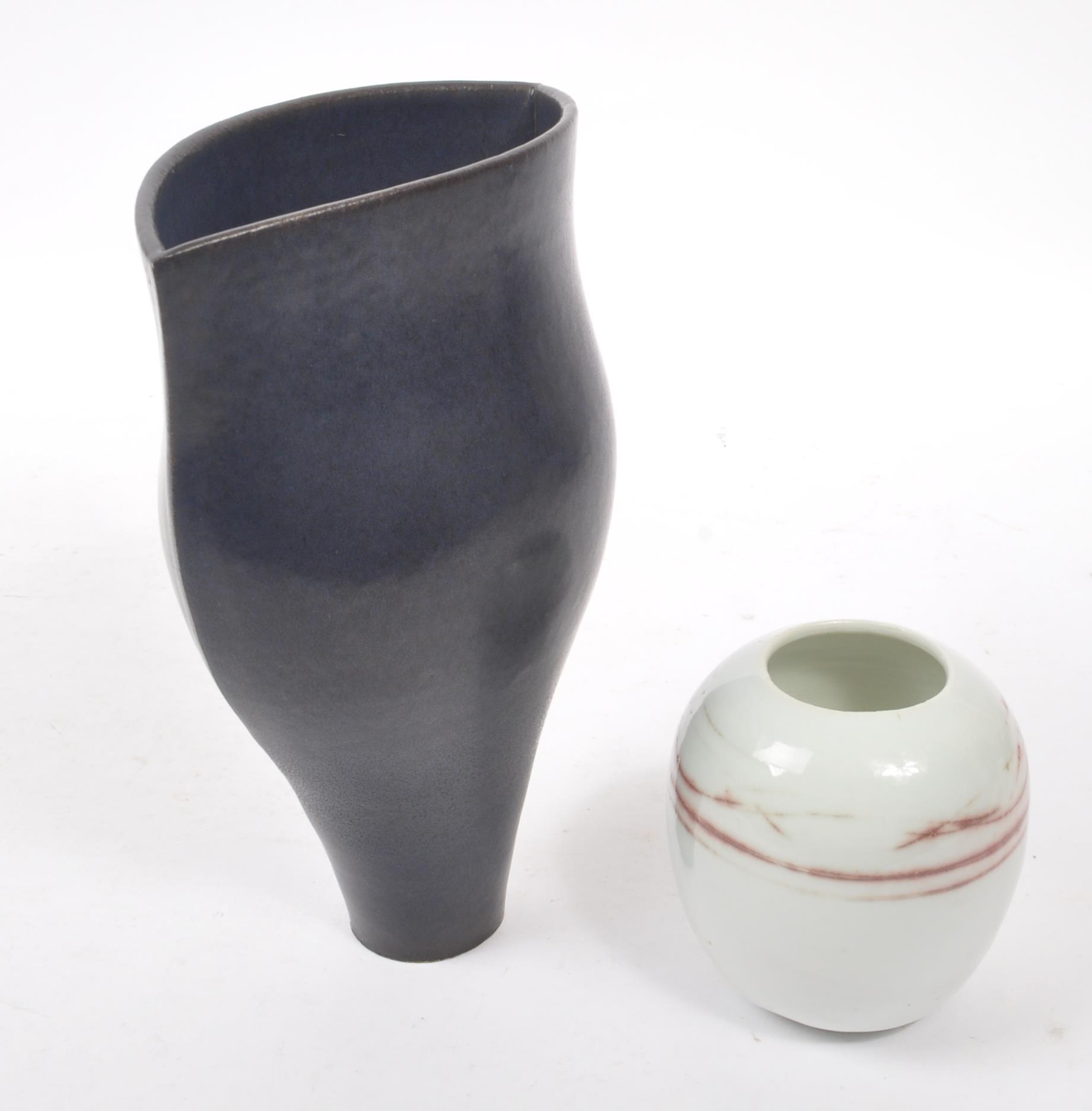 LAURENCE RYE - STUDIO POTTERY VASE STAMPED LR & OTHER VASE - Image 3 of 6