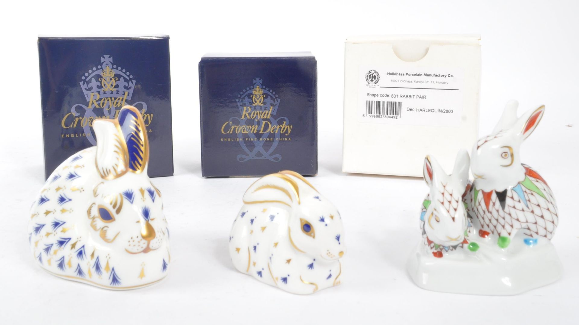 ROYAL CROWN DERBY - TWO RABBIT PORCELAIN PAPERWEIGHTS - Image 3 of 5