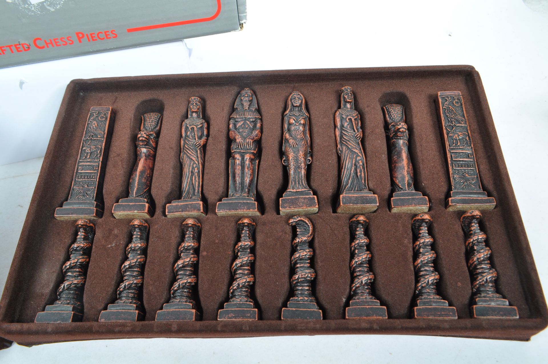 STUDIO ANNE CARLTON - MID CENTURY EGYPTIAN CHESS PIECES - Image 2 of 6