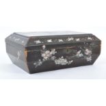 EARLY 20TH CENTURY CHINESE MOTHER OF PEARL SEWING BOX