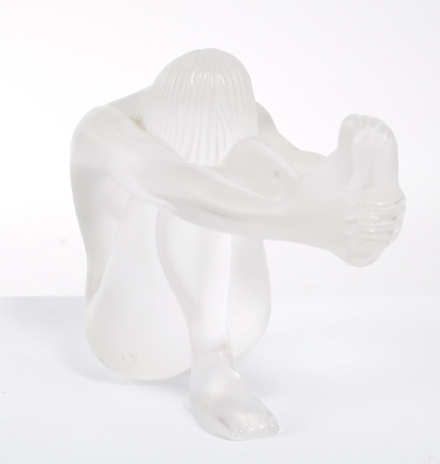 LALIQUE - STUDIO FROSTED ART GLASS OF NUDE FEMALE - Image 4 of 4