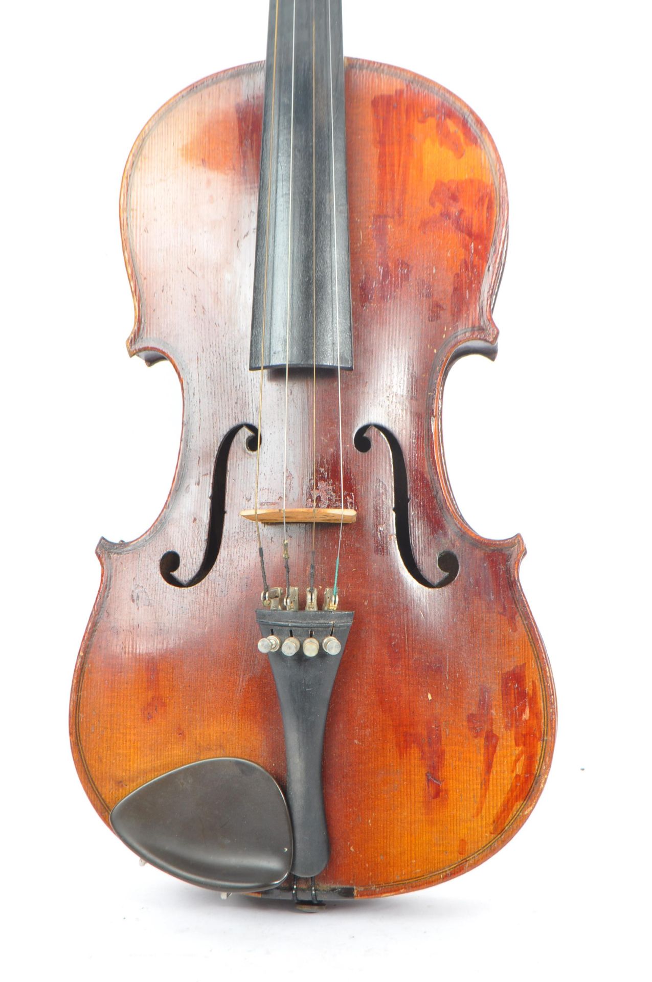 20TH CENTURY 4/4 VIOLIN WITH TWO BOWS AND CASE - Bild 3 aus 10