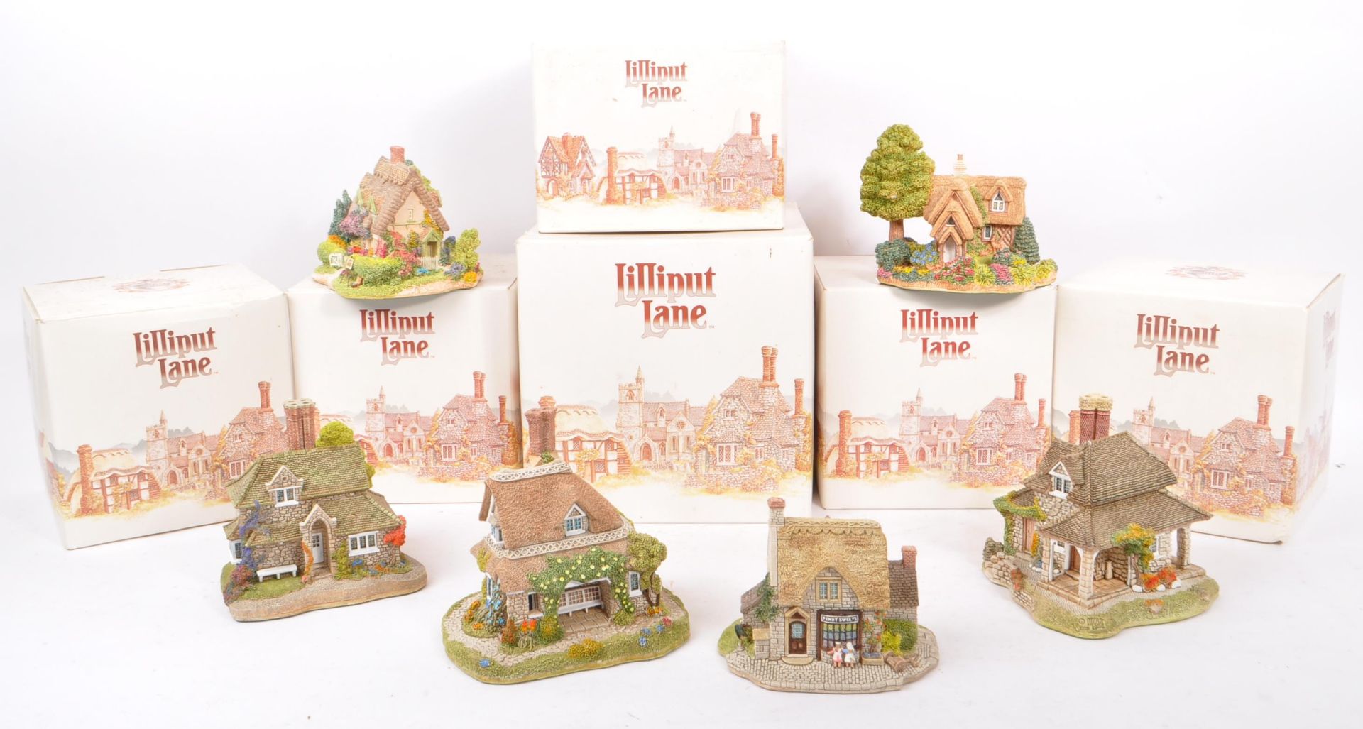 LILLIPUT LANE - COLLECTION OF HOUSE / COTTAGE FIGURINES
