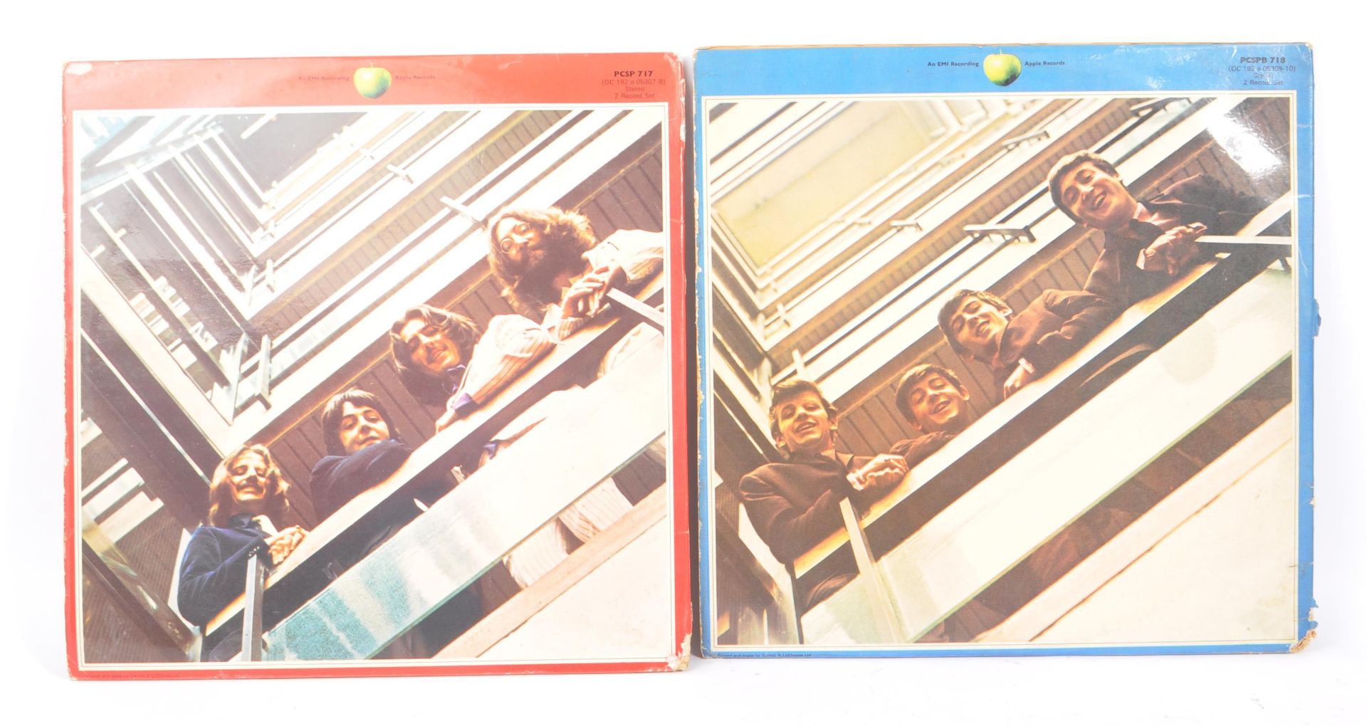 THE BEATLES - RED AND BLUE VINYL RECORD ALBUMS - Image 4 of 4