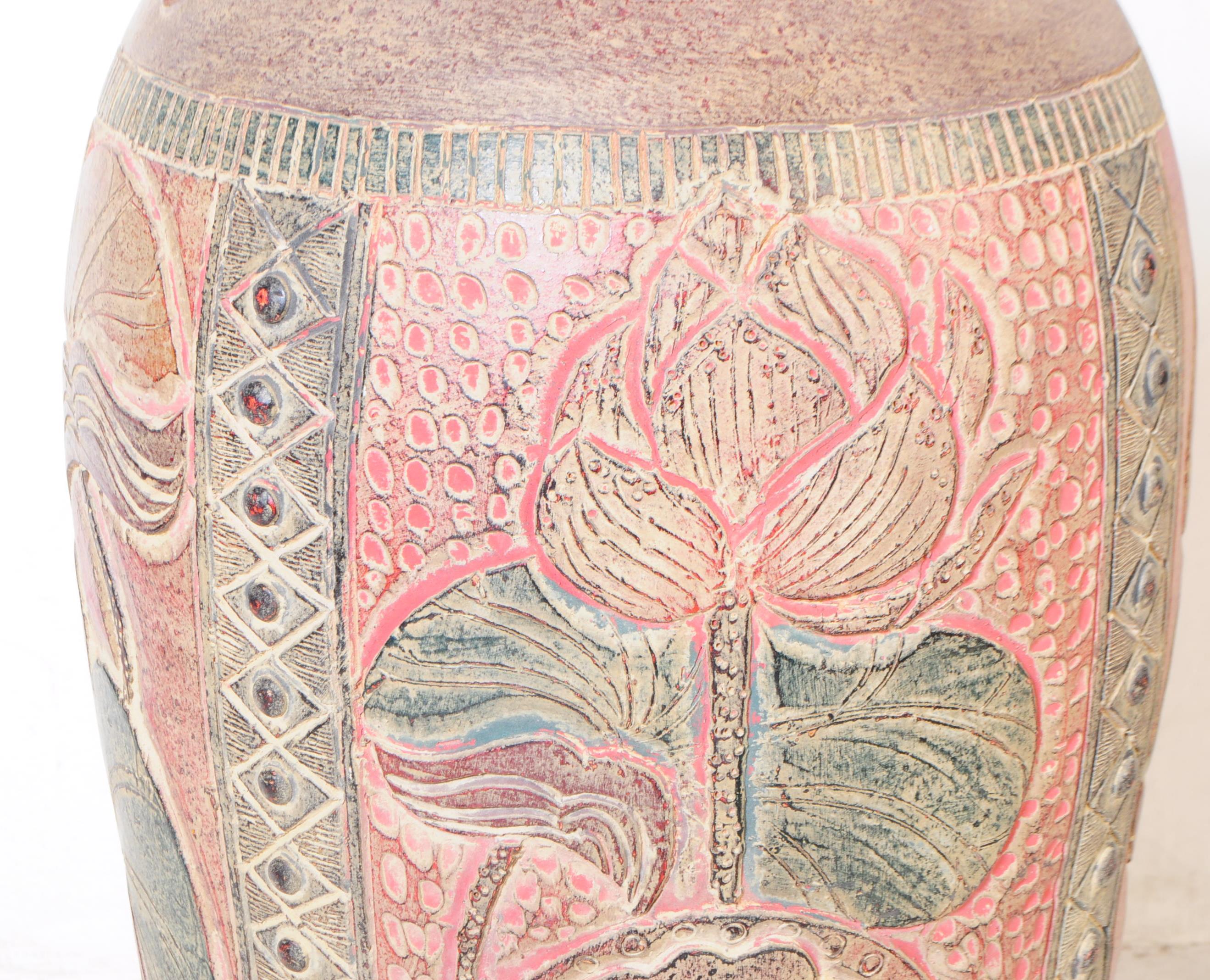 LARGE ANGLO-INDIAN FLOOR STANDING VASE - Image 2 of 3