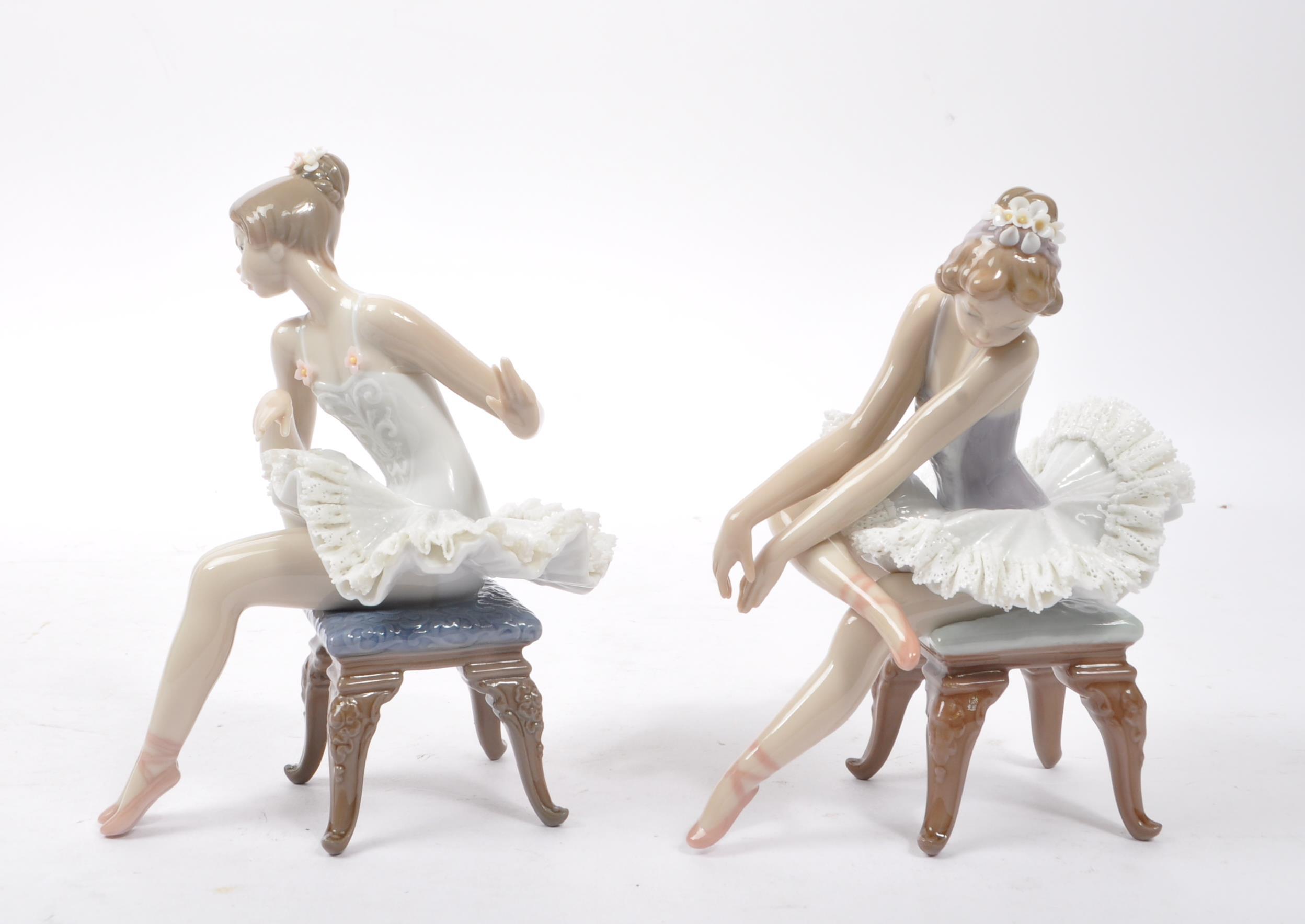 LLADRO - TWO PORCELAIN BALLERINA FIGURES WITH THREADWORK - Image 5 of 8