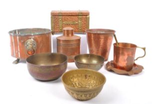 COLLECTION OF COPPER DECORATIVE CURIOS