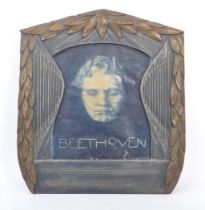 LATE 19TH CENTURY ARTS AND CRAFTS WOODEN PICTURE FRAME