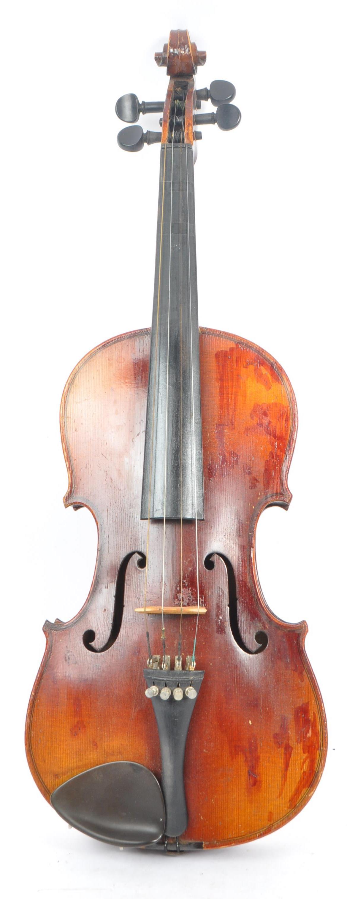 20TH CENTURY 4/4 VIOLIN WITH TWO BOWS AND CASE - Image 2 of 10