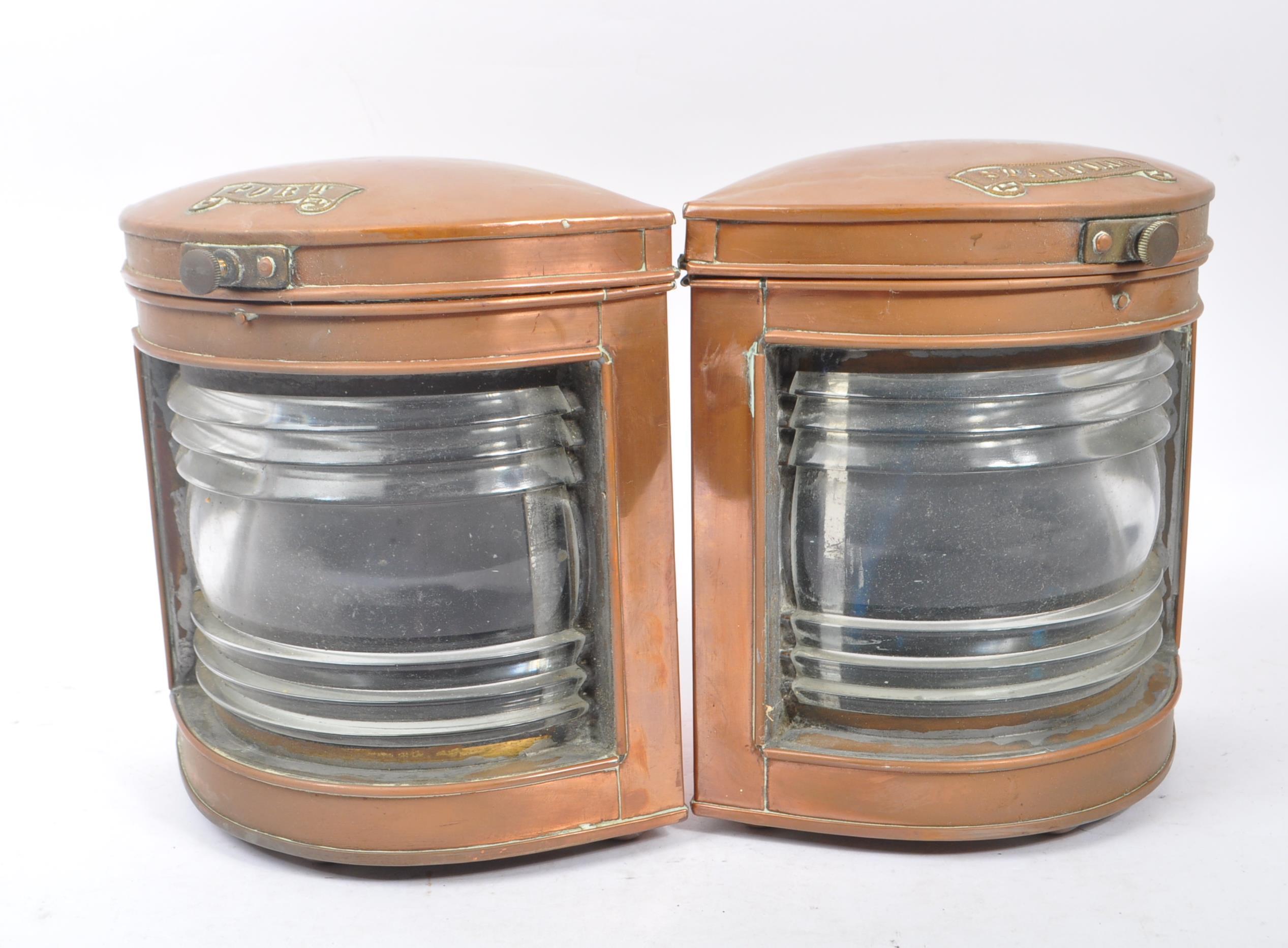 PAIR OF EARLY 20TH CENTURY SHIPS NAVIGATION LAMPS - Image 5 of 7