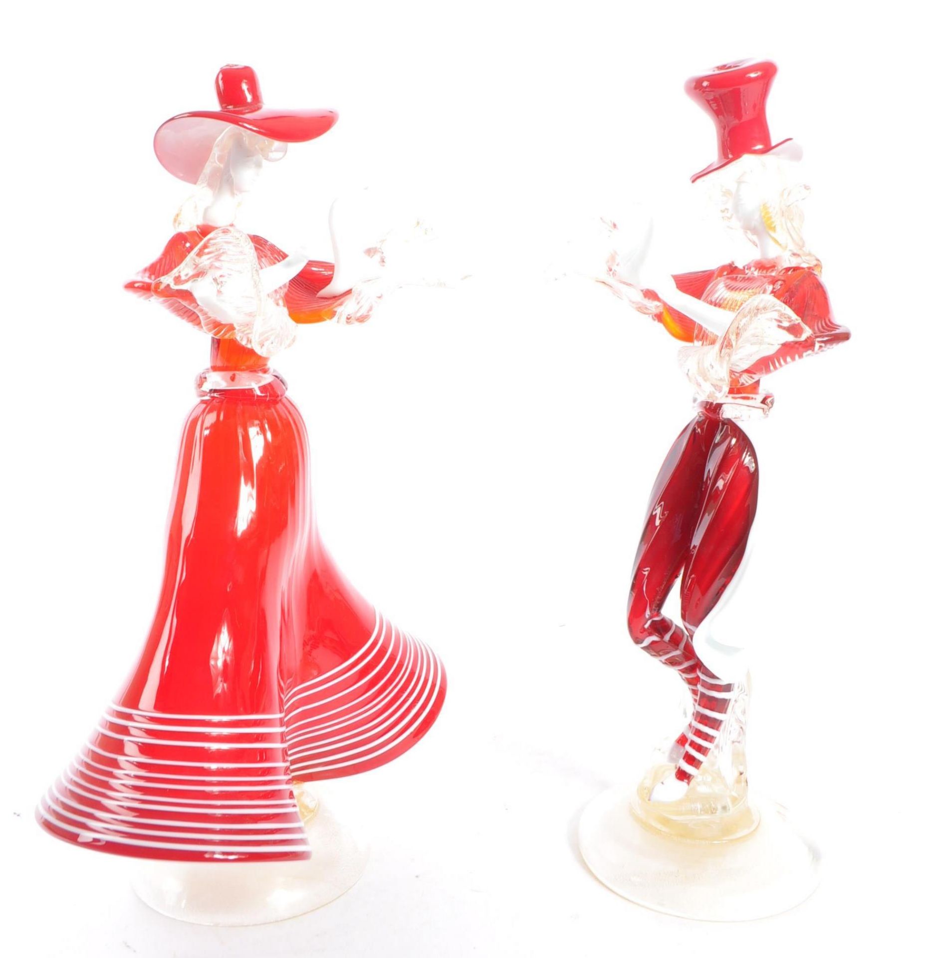 MURANO GLASS - TWO MID 20TH CENTURY PAIR OF GLASS DANCERS - Image 7 of 7