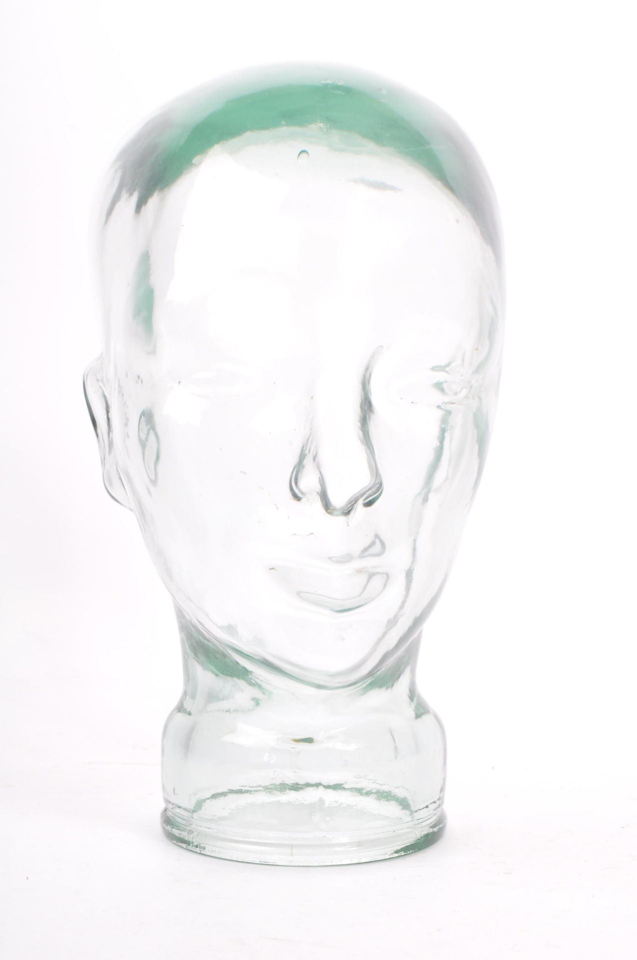 20TH CENTURY CLEAR GLASS MILLINERY PRESSED HEAD - Image 5 of 5