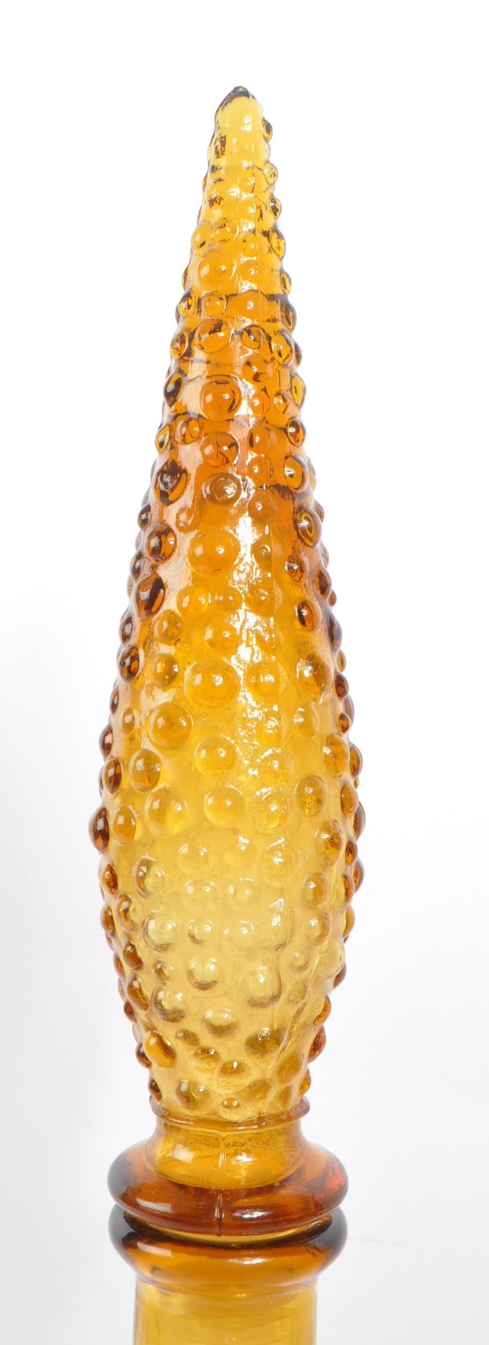 GENIE BOTTLE - RETRO ITALIAN EMPOLI STUDIO ART GLASS BOTTLE - Image 3 of 6