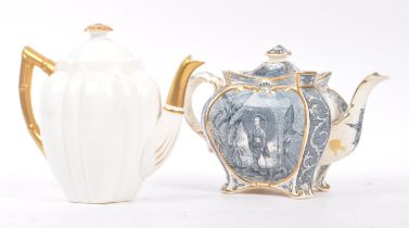 VICTORIAN BURLEIGH WARE TEAPOT W ANOTHER