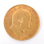 1909 EDWARD VII GOLD FULL SOVEREIGN COIN