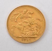 UNITED KINGDOM - GEORGE V FULL GOLD SOVEREIGN COIN