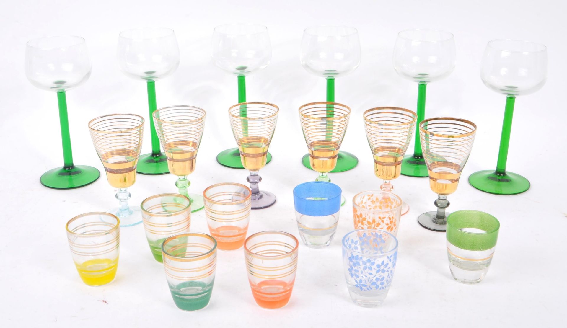 COLLECTION OF MID CENTURY DRINKING GLASSES