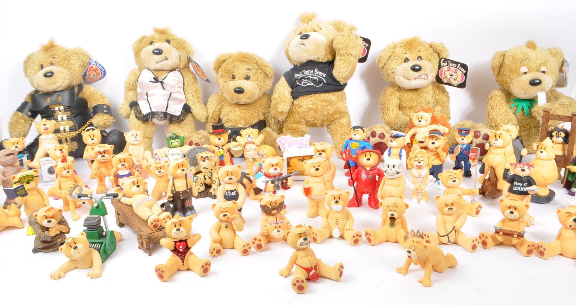 LARGE COLLECTION OF BAD TASTE BEARS FIGURINES