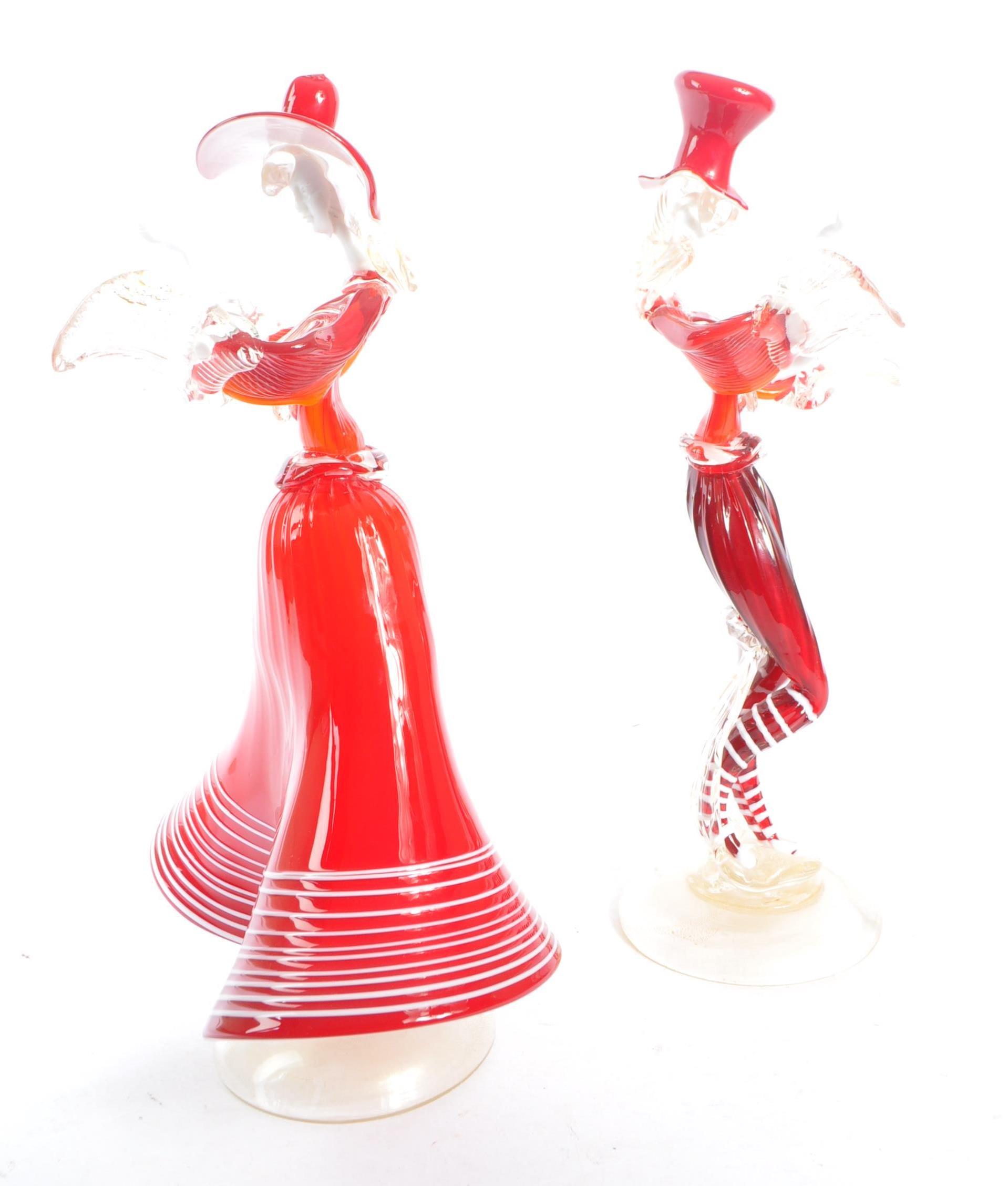 MURANO GLASS - TWO MID 20TH CENTURY PAIR OF GLASS DANCERS - Image 6 of 7