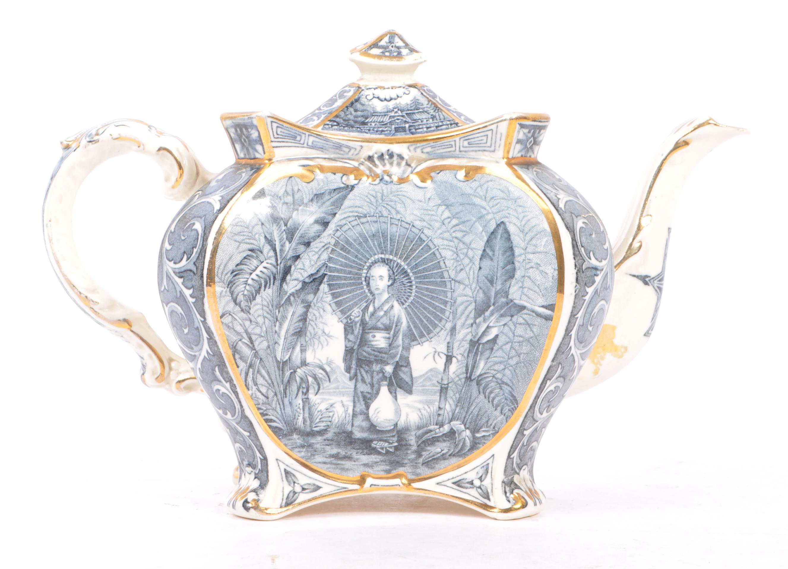 VICTORIAN BURLEIGH WARE TEAPOT W ANOTHER - Image 5 of 7