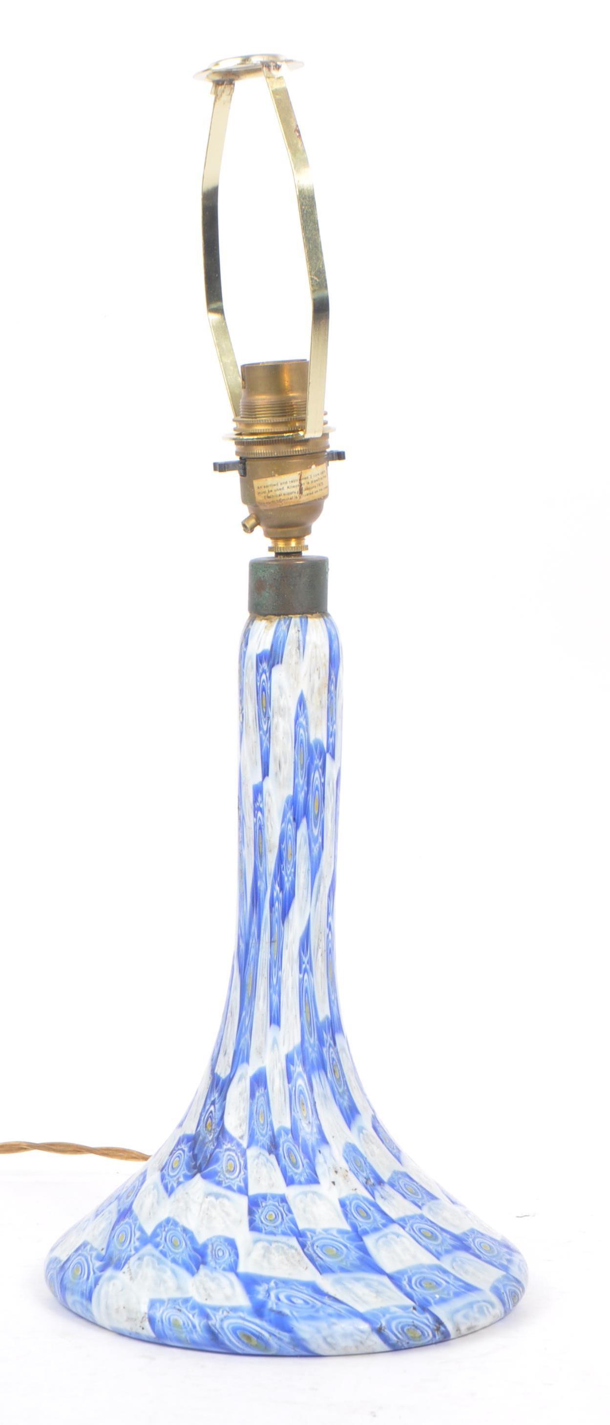 MURANO MANNER ART GLASS MILLEFIORI TABLE LAMP - Image 2 of 7
