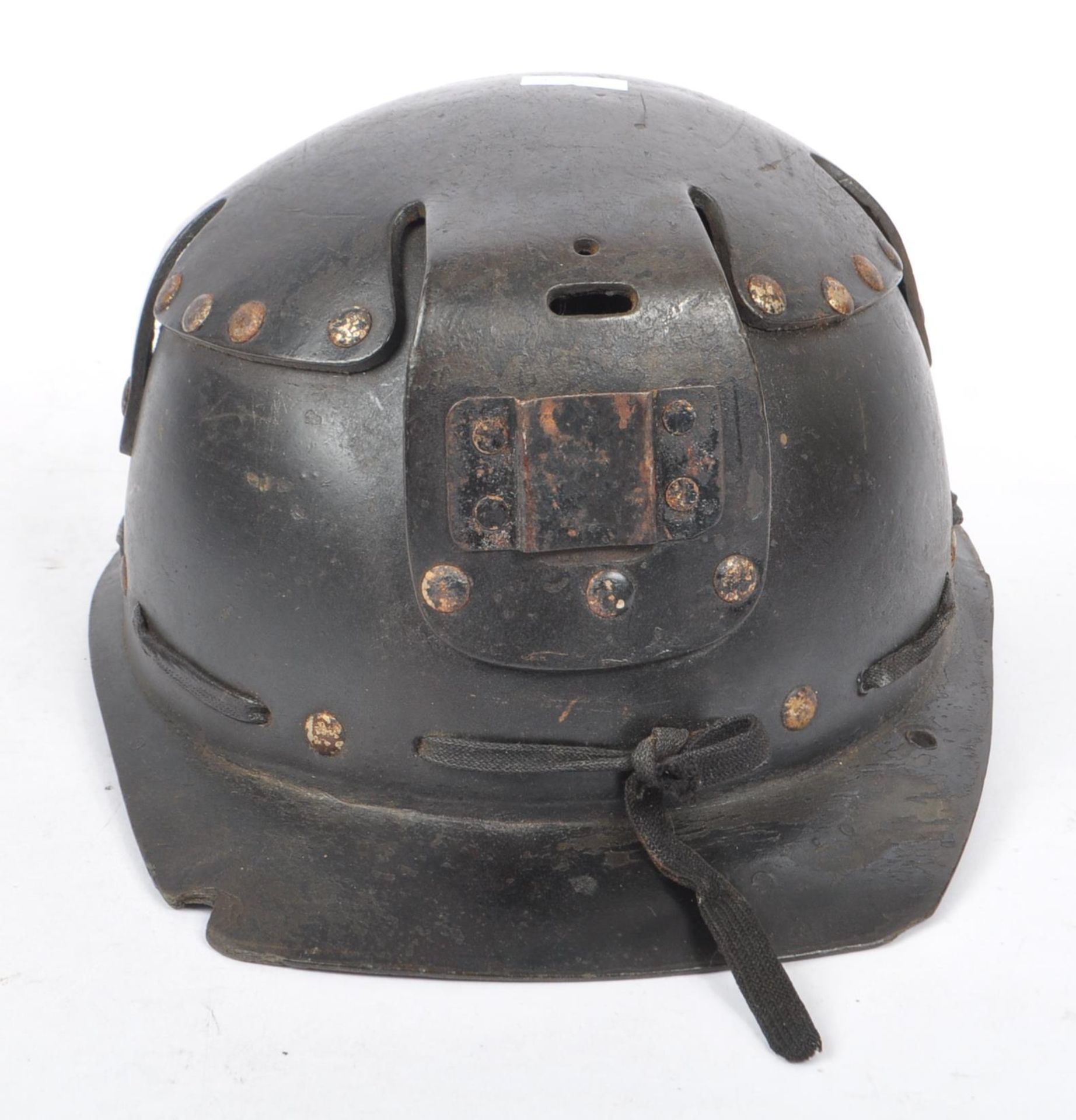 MID CENTURY LEATHER COAL MINERS SAFETY HELMET - Bild 2 aus 7