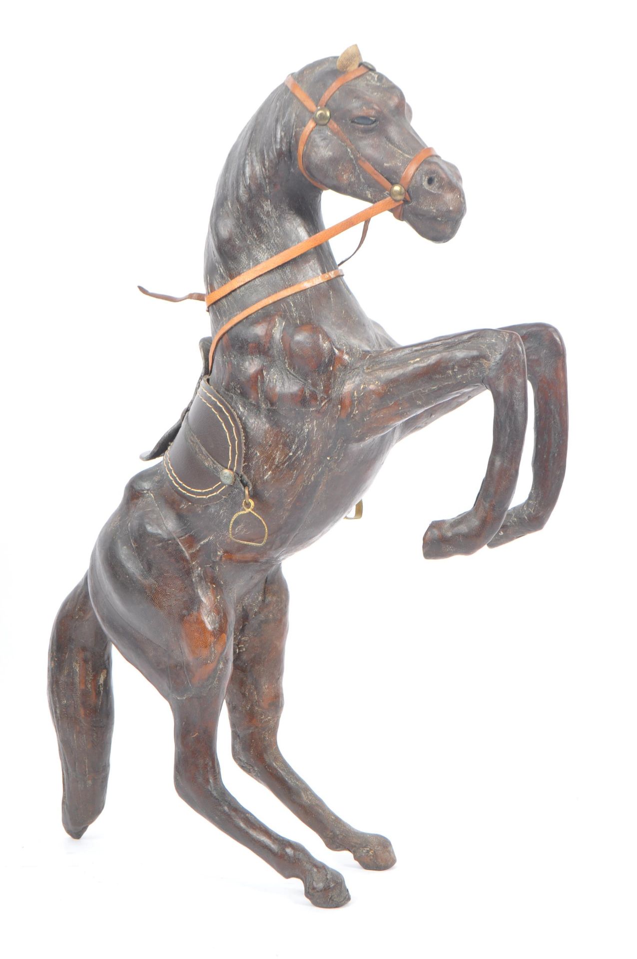 MANNER OF LIBERTY & CO - TWO LARGE LEATHER HORSES - Image 6 of 6