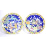 TWO LARGE 1920S JAPANESE PORCELAIN CHARGERS